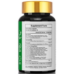 2x Black Maca Root Ashwagandha, Fenugreek Panax Ginseng Male Enhancing 120 caps