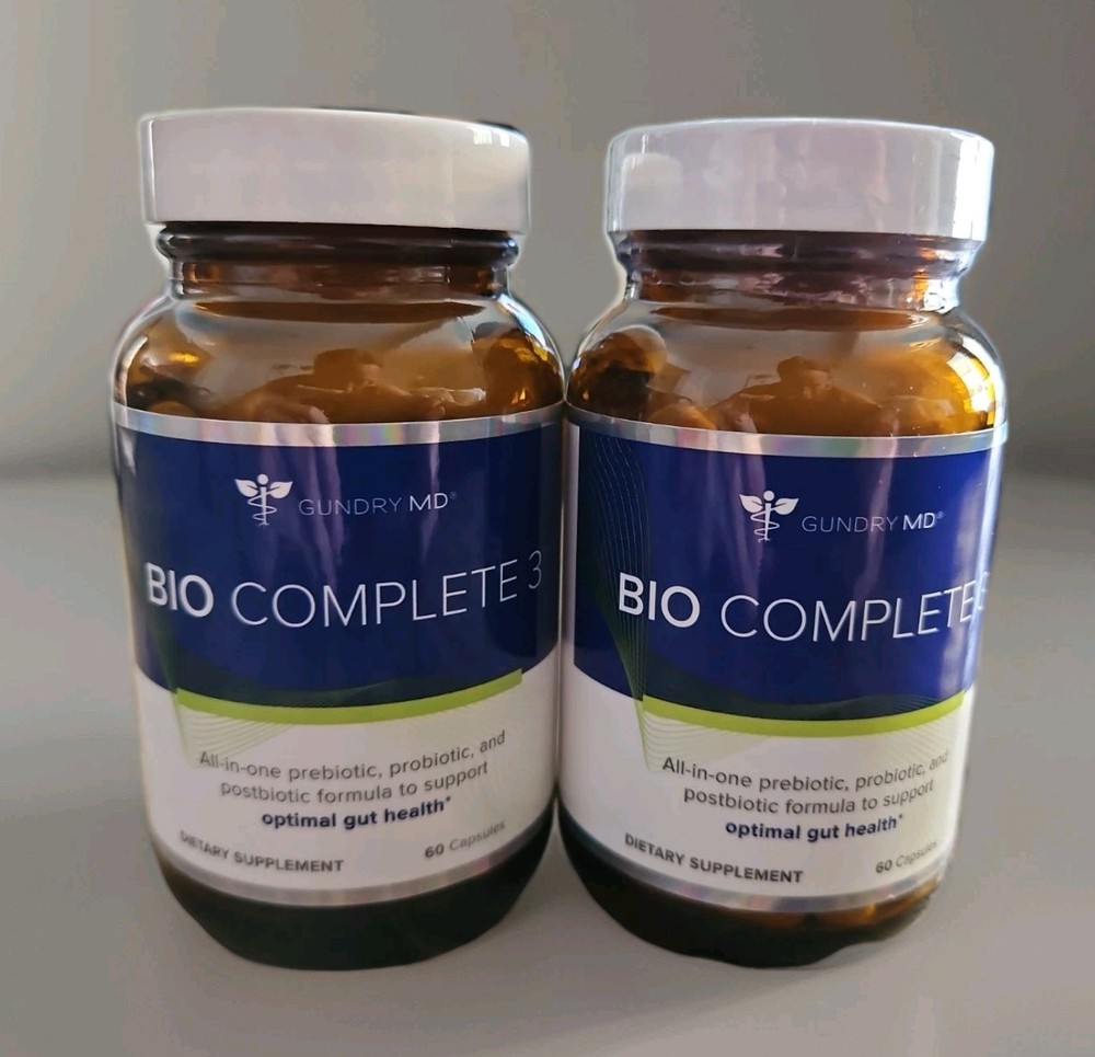 2 PACK Gundry MD Bio Complete 3 Supplement 60 Caps Optimal Gut Health MFG 2/26