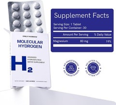 H2 Molecular Hydrogen Effervescent Water Tablets with Magnesium 12PPM Unflavored