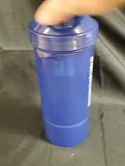 Smartshake Original2Go ONE Shaker Bottle Clear Blue 27oz W/ Dry Container NEW
