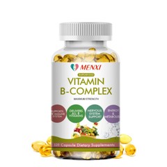 Vitamin B Complex Supplement -Supports Energy and Nervous System, 1-4 Packs Caps