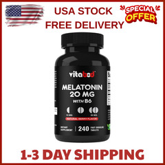 Relaxial Melatonin 20mg | High Potency Sleep Support | 240 Fast Dissolve Tablets
