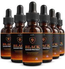 (6 Pack) Black Sugar Protect Drops Advanced Blood Support Supplement