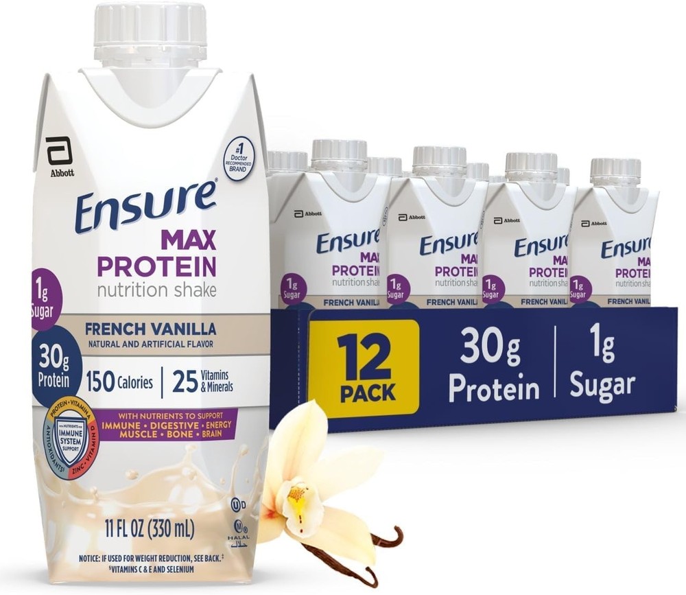 Ensure Max Protein Shake Milk Chocolate Ready to Drink 30g Protein 12 Pack