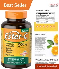 Vitamin C Tablets 500mg Vegetarian Immune Support Antioxidant 225 Count