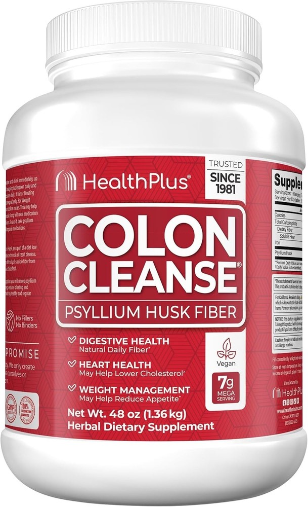 Health Plus Original Colon Cleanse Psyllium Husk Powder, 48oz
