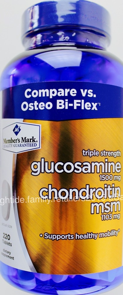 Member Mark Triple Strength Glucosamine Chondroitin MSM Joint Health, 220 or 440