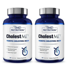 2 Pk 1MD CholestMD Promotes Cholesterol Health New Sealed 60 Capsules