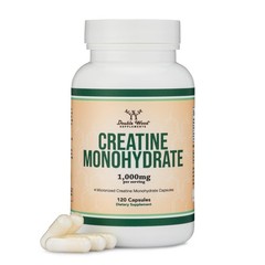 Creatine Monohydrate Capsules 1g Per Serving 120 Count Muscle Strength Support