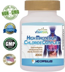 Magnesium Chloride (Cloruro de Magnesio) High absorption 2000 mg xs 140 capsules