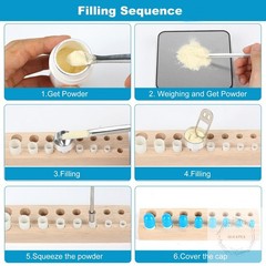 10 Pcs Lab Tool Kit with Lab Spoon, Lab Scoops, Micro Funnels, Filling Tray for