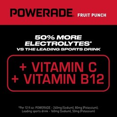 POWERADE Electrolyte Enhanced Fruit Punch Sport Drink, 20 fl oz 8pack