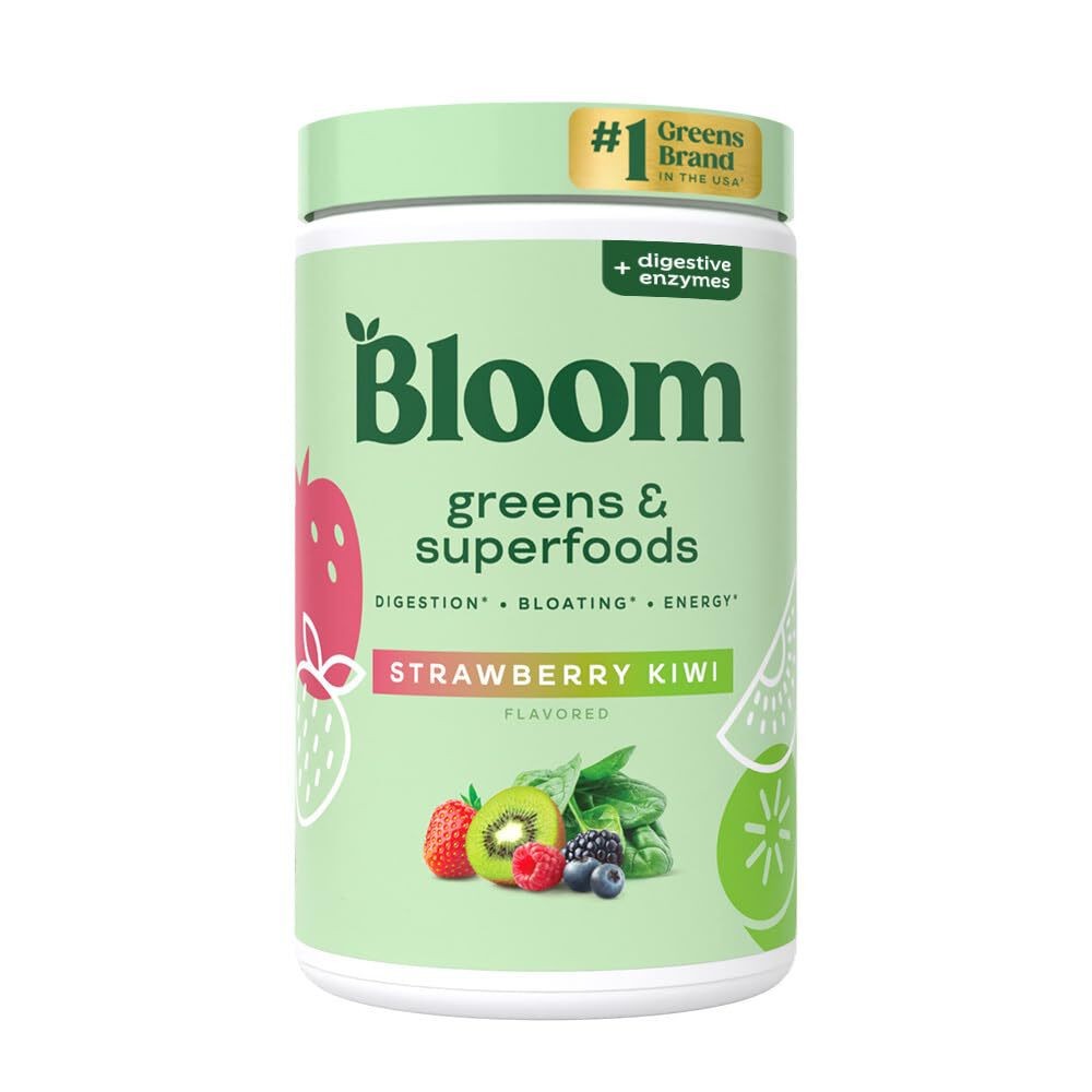 11/26 Bloom Nutrition Superfood Greens Powder, Digestive Enzymes with Probiotics