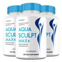 Aqua Sculpt Max+ Capsules, Max Strength, AquaSculpt Max Supplement (3 Pack)