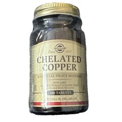 Solgar Chelated Copper 100 Tablets Highly Bioavailable Skin Hair Nails NEW