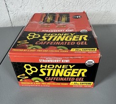 Honey Stinger Caffeinated Gel Strawberry Kiwi New 24 Unopened Packs