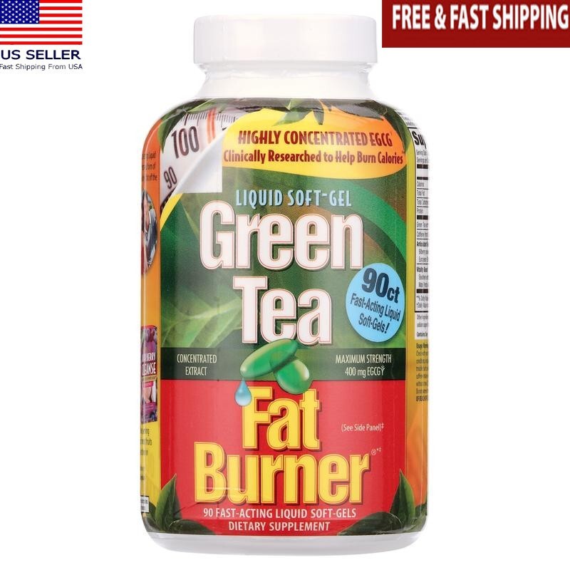 Green Tea Weight Loss Supplement 90 Capsules Fat Burning Antioxidant Gels New