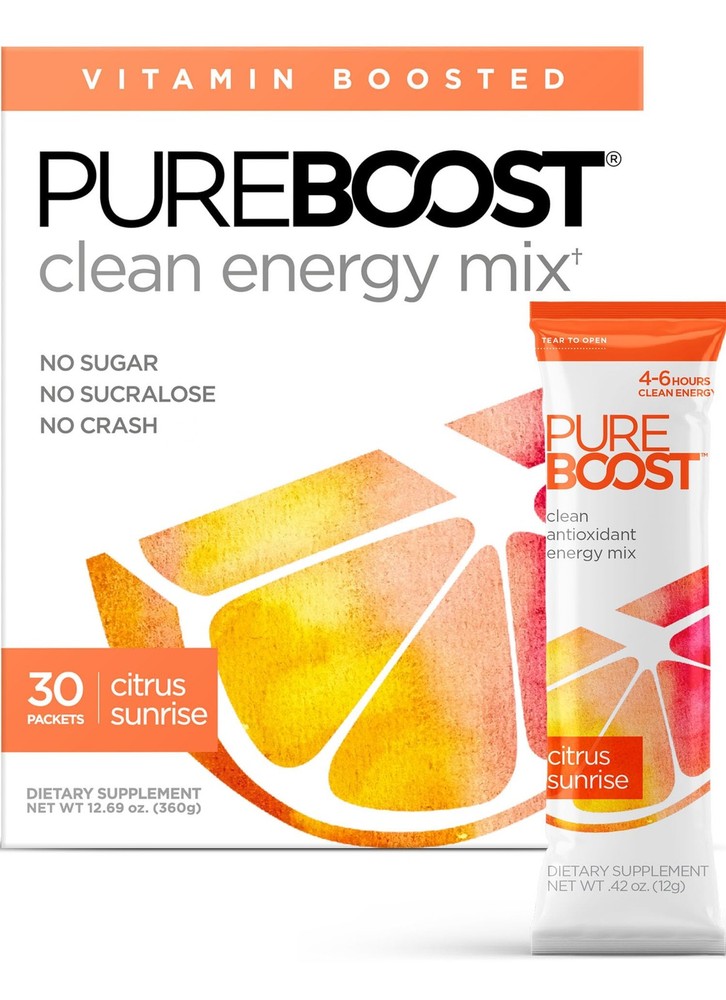 Pureboost SugarFree Clean Energy Booster, Citrus Sunrise 30 Count, Refreshing…