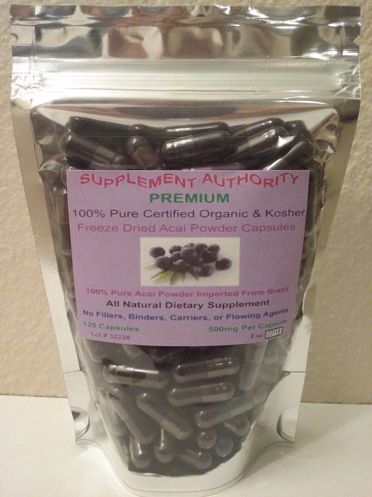 Acai berry powder capsules – Premium – Organic Freeze Dried ~ NEW FRESH STOCK!
