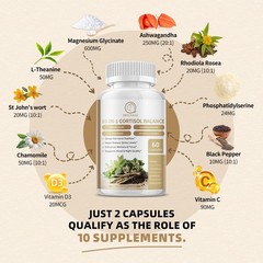 Cortisol Support Supplement Stress Relief & Cortisol Manager 60 Pills