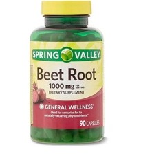 Spring Valley Beet Root Dietary Supplement 1000 mg 90 Count