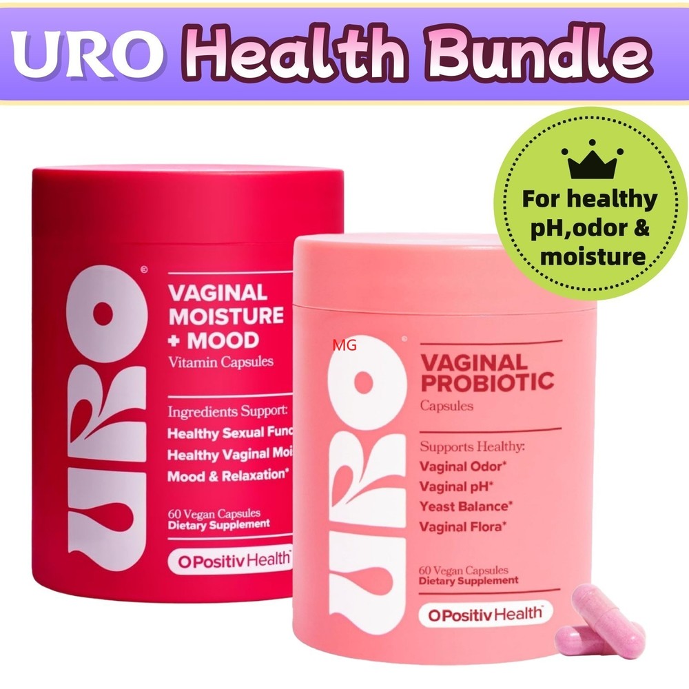 Wellness Bundle: Vaginal Moisture & Mood 60ct + Probiotics Vaginal 60ct URO