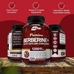 Berberine 1200mg Antioxidant Support Blood Sugar Supplement Capsules Cholesterol