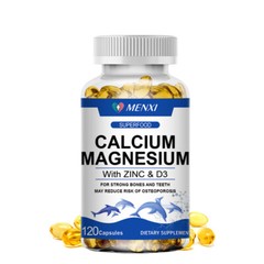 Magnesium zinc calcium composite supplement 120 capsules, high absorption 1425mg