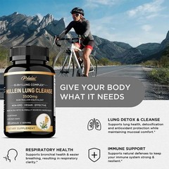 Mullein Lung Cleanse 120pcs – Support Respiratory Health,Improves Airway Clarity