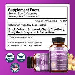 Estrolibrium 120pcs – Relieves Hot Flashes, Mood Swings, Stress, and Fatigue