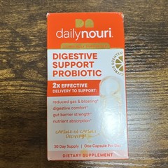 daily nouri Digestive Support Probiotic 30 Capsules Vegetarian Citrus 265mg