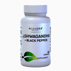 Organic Ashwangandha Root – Mood Enhancer & Stress – 60 capsules – SOAM