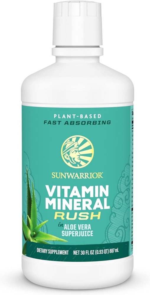 Sunwarrior Liquid Multivitamin Supplements Minerals Aloe Vera Men Women 30 fl oz