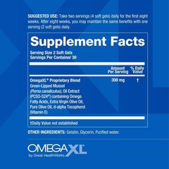 OmegaXL Joint Support Supplement, for Relief – Natural Muscle Support, Green Lip