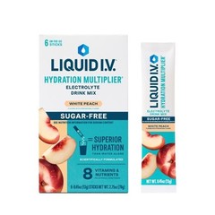 Liquid I.V.® White Peach Hydration Multiplier® Sugar-Free Electrolyte Powder Dri