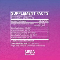 MegaSporeBiotic Spore Probiotics Gut Health 60 Caps