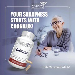 NATION HEALTH MD Cognilux Brain Support Supplement with Niacin – Pack of 5 .