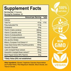 Lutein Eye Supplement No Artificial Preservatives Enhances Visual Function