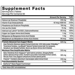 Force Factor Prostate Advanced Prostate Supplement, Saw Palmetto, Pygeum 180ct