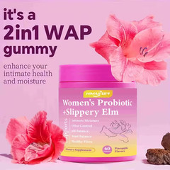 Women’s Probiotic Slippery 60 Pineapple Elm gummies pH Balance Gut Health