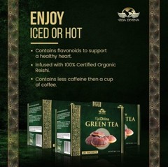 Vida Divina Café Divina Green Tea with Organic Reishi Extract Green Tea, Support