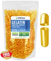 XPRS Nutra Size 1 Empty Capsules – 1000 Count Empty Gelatin Capsules – Pill D…