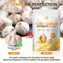 WACHRAY Aged Garlic Extract 300 Capsules – 10000mg High 300 Count (Pack of 1)