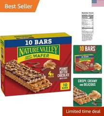 Crispy Creamy Wafer Bars, Peanut Butter Chocolate, 4g Protein, 10 Bars, 13 oz