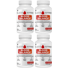 Gluco Stasis Blood Balance Support, Advanced Formula Heart Health- 4 Bottles