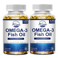 BEST TRIPLE STRENGTH OMEGA 3 FISH OIL CAPSULES 2500mg HIGHEST POTENCY 480 PILLS