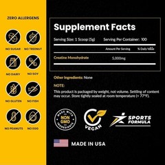 ForestLeaf Micronized Creatine Monohydrate Powder Muscle Growth Strength 100s