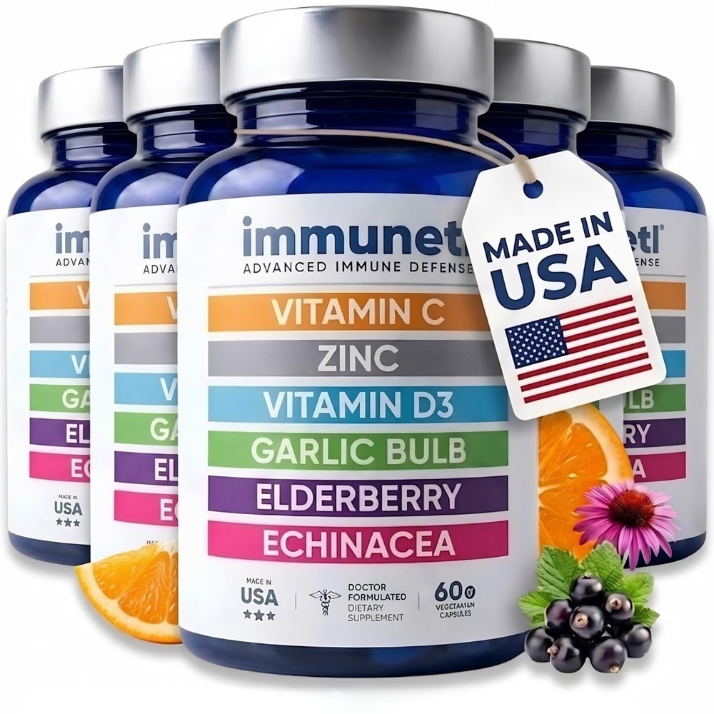 Immuneti Advanced Immune Support – Doctor Formulated 60 Count (Pack of 5)