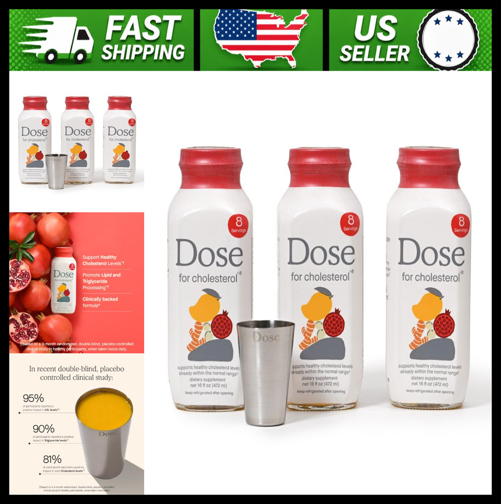 Cholesterol Support Supplement Vegan Gluten Free Zero Sugar 16oz 3 Pack