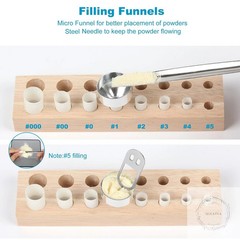 10 Pcs Lab Tool Kit with Lab Spoon, Lab Scoops, Micro Funnels, Filling Tray for